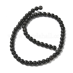 Natural Ice Obsidian Beads Strands&nbsp;G-P590-A01-6mm-03