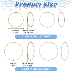 120Pcs 2 Styles 2 Colors Brass Linking Rings&nbsp;KK-YW0003-98