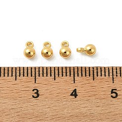シーグレース真鍮チャーム  長持ちメッキ  カドミウムフリー＆ニッケルフリー＆鉛フリー  ラウンド  18KGP本金メッキ  5x3mm  穴：1mm&nbsp;XGR0046G-20G