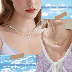 20セット2色304ステンレススチールマンテル  ミックスカラー  リング：20.5x16x2mm  穴：3mm  バー：23x7x2mm  穴：3mm  10セット/カラー&nbsp;STAS-BBC0008-06