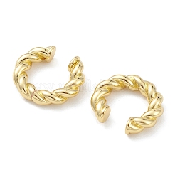 Twist Ring Rack Plating Brass Cuff Earrings for Women Men&nbsp;EJEW-K245-10G