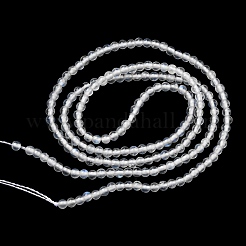 天然レインボー ムーンストーン ビーズ 連売り  ラウンド  2mm  穴：0.5mm  約188個/連  15.43インチ（39.2cm）&nbsp;G-G0005-B03-A
