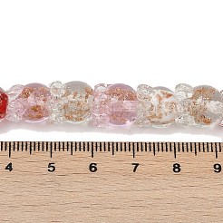 Gold Sand Lampwork Beads Strands&nbsp;LAMP-P069-02A-06