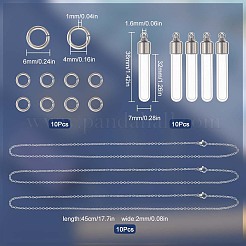 DIY Blank Wish Bottle Necklace Making Kit&nbsp;DIY-SC0021-78