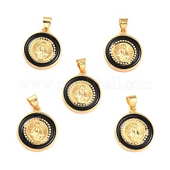 Brass Enamel Pendants&nbsp;KK-P209-03G-RS
