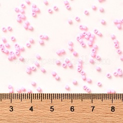 シリンダーシードビーズ  つや消し色  均一サイズ  パールピンク  2x1.3~1.5mm  穴：0.8~1mm  約888個/10g&nbsp;X-SEED-H001-C17
