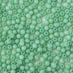 6/0 Imitation Jade Glass Seed Beads&nbsp;SEED-N004-006-15