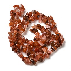 天然南赤瑪瑙チップビーズ連売り  5~8x5~8mm  穴：1mm  約31.5インチ&nbsp;G-M205-40