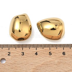 304ステンレススチールヨーロピアンビーズ  大穴ビーズ  ナゲット  14KGP本金メッキ  20.5x16.5x14mm  穴：4.5mm&nbsp;STAS-D384-07G