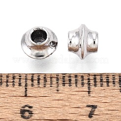チベット風合金スペーサービーズ  双円錐形  アンティークシルバー  6x4.5mm  穴：1.9mm  約1562個/500g&nbsp;PALLOY-N187-06AS