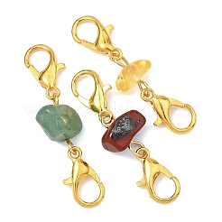 28Pcs 7 Styles Natural & Synthetic Mixed Gemstone Chip Bead Connector Charms&nbsp;PALLOY-JF05612-02