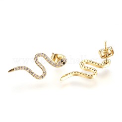 Brass Ear Studs&nbsp;EJEW-P157-03-NR
