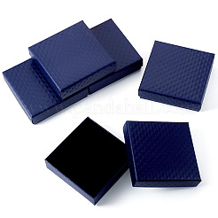 5Pcs Rhombus Textured Cardboard Jewelry Packing Boxes with Sponge Inside&nbsp;CBOX-TA0001-18C