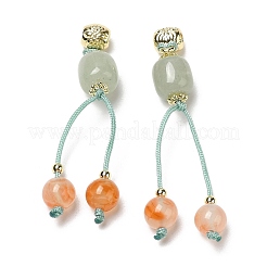Natural Quartz Pendant Decorations&nbsp;AJEW-P108-10G
