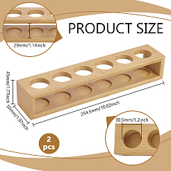 6-Slot Assembled Banboo Essential Oil Bottle Display Holder&nbsp;ODIS-WH0078-03
