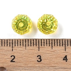 Ab色のメッキガラスビーズ  多面カット  ラウンド  きいろ  8x5.5~6mm  穴：1.4~1.6mm  336個/セット&nbsp;EGLA-P059-03B-AB09