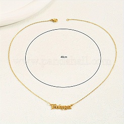 Fashionable Retro Stainless Steel Letter Name Pendant Necklaces for Women&nbsp;WP0779