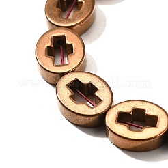 Electroplated Synthetic Non-magnetic Hematite Beads Strands&nbsp;G-L613-Z01-02D