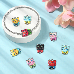 35Pcs 7 Styles Alloy Enamel Connector Charms&nbsp;ENAM-CJ0004-63