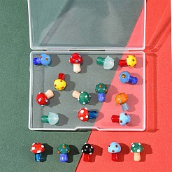 24Pcs 10 Colors Handmade Lampwork Beads Strands&nbsp;LAMP-FS0001-71
