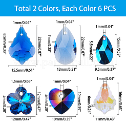 Faceted Glass Rhinestone Pendants&nbsp;RGLA-PH0002-09