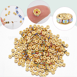 300pcs 10 Colors Brass Rhinestone Spacer Beads&nbsp;RB-SP001-07B