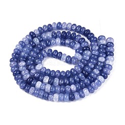 ガラスビーズ連売り  模造ソーダライト  ロンデル  染め  スチールブルー  8~8.5x4.5~5mm  穴：1~1.2mm  約155~159個/連  30.12~31.30インチ（76.5~79.5cm）&nbsp;X-GLAA-N059-5x8mm-18