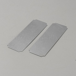 長方形のアルミ板  金属板  銀  75x25x0.2mm&nbsp;DIY-WH0430-778