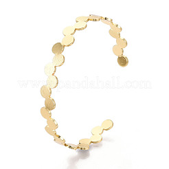 Brass Cuff Bracelets for Women&nbsp;BJEW-N035-03G
