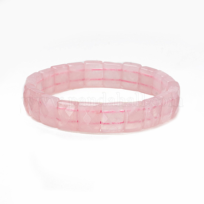 Natural Rose Quartz Gemstone Stretch Bracelets&nbsp;BJEW-F406-B04-1