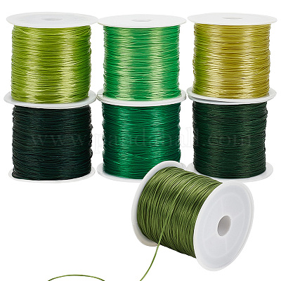Wholesale 7 Rolls 7 Colors Flat Elastic Crystal String - Pandahall.com