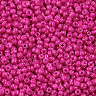 焼付塗装ガラスシードビーズ  フクシア  12/0  1.5~2mm  穴：0.5~1mm  約3333個/50g  50 G /袋  18袋/2ポンド&nbsp;SEED-US0003-2mm-K24-1