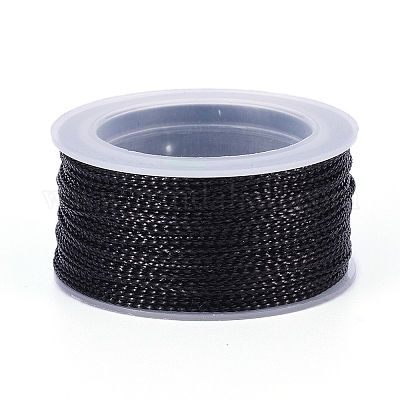 ナイロンメタリックコード  ブラック  1mm  約20m /ロール&nbsp;MCOR-E002-09-1