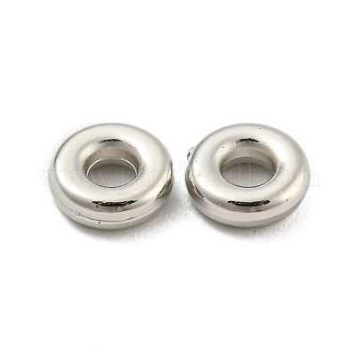 CCBプラスチックビーズ  丸いリング  プラチナ  6x2mm  穴：2mm&nbsp;CCB-L014-01A-P-1