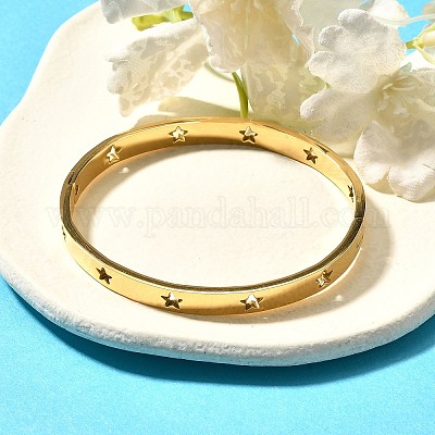 304 Stainless Steel Bangles&nbsp;BJEW-P192-13G-1