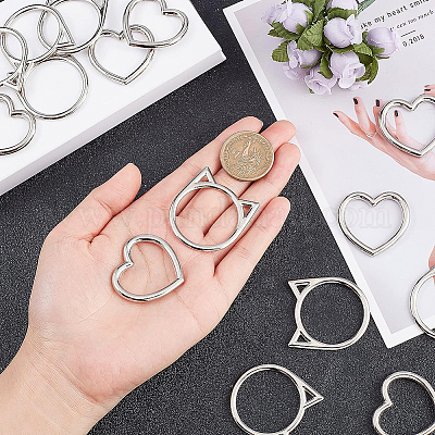 Heart shaped metal ring sales