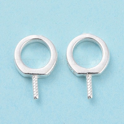 925 Sterling Silver Screw Eye Peg Bails&nbsp;STER-D035-42S-1