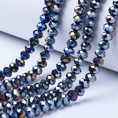 Electroplate Glass Beads Strands&nbsp;EGLA-A034-P1mm-B01-1