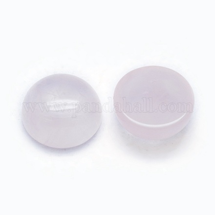 Natural Rose Quartz Cabochons G-P393-R20-10mm-1