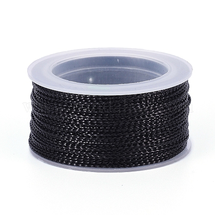 ナイロンメタリックコード  ブラック  1mm  約20m /ロール&nbsp;MCOR-E002-09-1