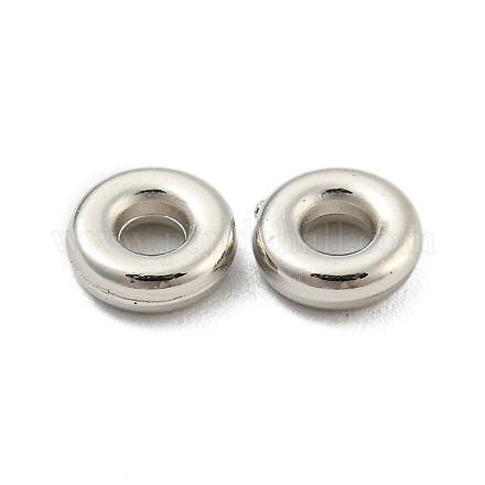 CCBプラスチックビーズ  丸いリング  プラチナ  6x2mm  穴：2mm&nbsp;CCB-L014-01A-P-1