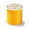 12-Ply Round Nylon Twisted Cord, with Spool, Gold, 0.8mm, about 27.34 Yards(25m)/Roll