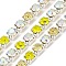 Rhinestone and Iron Cup Chain, with Spool, Crystal AB, 2x2x2mm, about 10yard/roll