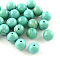 Round Imitation Gemstone Acrylic Beads, Turquoise, 8mm, Hole: 2mm