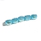 Gradient Color Opaque Resin Beads, with Glitter Powder, Apple, Dark Turquoise, 11.3x8.7mm