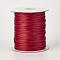 Eco-Friendly Korean Waxed Polyester Cord, Dark Red, 2mm, about 90yards/roll(80m/roll)