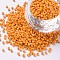 12/0 Glass Seed Beads, Opaque Colors Lustered, Round, Dark Orange, 2mm, Hole: 1mm, about 30000pcs/pound