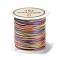 3-Ply Segment Dyed Round Nylon Beading Threads, Nylon Cords for Seed Beads Jewelry Making, with Spool, Colorful, 0.2mm, about 109.36 Yards(100m)/Roll