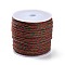 Macrame Cotton Cord, Braided Rope, with Plastic Reel, for Wall Hanging, Crafts, Gift Wrapping, Brown, 1.2mm, about 54.68 Yards(50m)/Roll