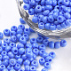 ベーキングペイント ガラスシードビーズ 8/0個  ラウンド  コーンフラワーブルー  3x1.5~3mm  穴：1mm  約10000個/袋  約450 G /袋&nbsp;SEED-Q025-3mm-L23-1